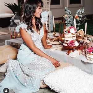 Bcbg Max Azaria Floral Appliqué Midi Dress